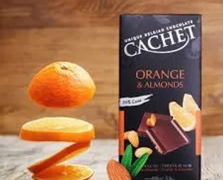 Chocolate Cachet Naranja y Almendra