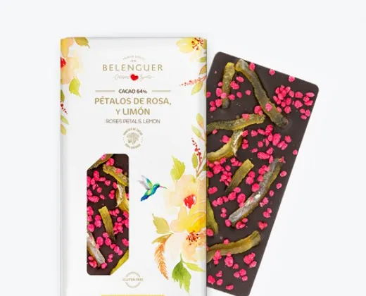 Chocolate Belenguer Pétalos de Rosa y Limón